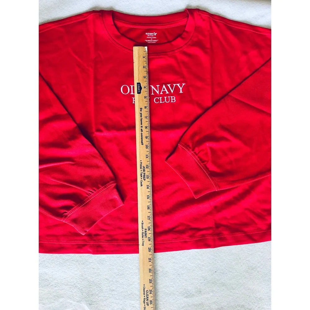 Old Navy Womens Plus Size 4X Red Sweat Shirt Top‎ BNWT Long Sleeve - Picture 7 of 8